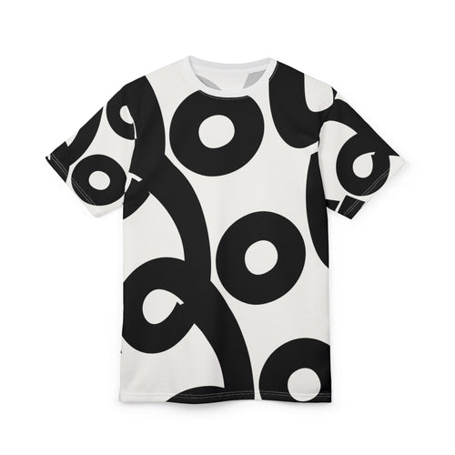 Abstract Black & White Circle Pattern Tee